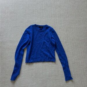 INTERMIX Cashmere Vibrant Blue Long Sleeve Sweater